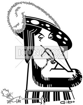 François 1er, caricature de Gibo, réf. 0047-0120