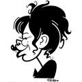Isabelle Mergault, caricature de Gibo, réf. 0047-0124