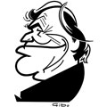 Bernard Tapie, caricature de Gibo, réf. 0047-0144