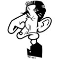 Michel Cymes, caricature de Gibo, réf. 0047-0149