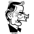 Frank Dubosc, caricature de Gibo, réf. 0047-0164