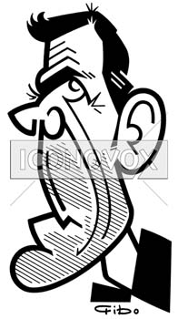 Hugh Laurie - Dr House, caricature de Gibo, réf. 0047-0167