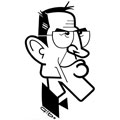 Julien Courbet, caricature de Gibo, réf. 0047-0168