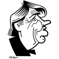 Lionel Chamoulaud, caricature de Gibo, réf. 0047-0170