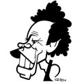 Gaël Monfils, caricature de Gibo, réf. 0047-0197