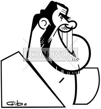 Teddy Riner, caricature de Gibo, réf. 0047-0198