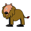 Lion, dessin de Gibo, réf. 0047-0521