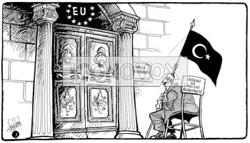 Négociations pour l'entrée de la Turquie en EU, dessin de Haddad, réf. 0018-0025