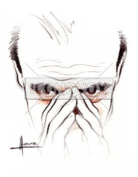 Alain Juppé, caricature de Hours, réf. 0048-0134