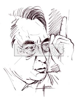 Bertrand Delanoë, caricature de Hours, réf. 0048-0140