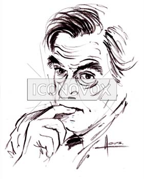 François Fillon, caricature de Hours, réf. 0048-0142