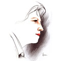 Martine Aubry, caricature de Hours, réf. 0048-0148