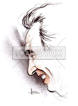 François Bayrou, caricature de Hours, réf. 0048-0150