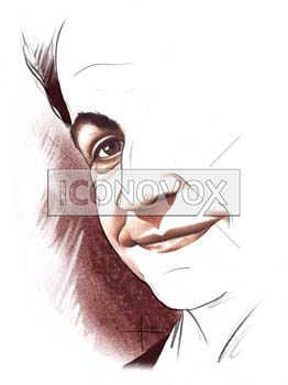 Nicolas Sarkozy, caricature de Hours, réf. 0048-0160