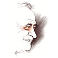 Jean Tiberi, caricature de Hours, réf. 0048-0163