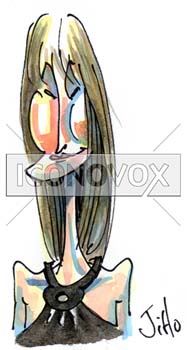 Carla Bruni, caricature de Jiho, réf. 0031-1237