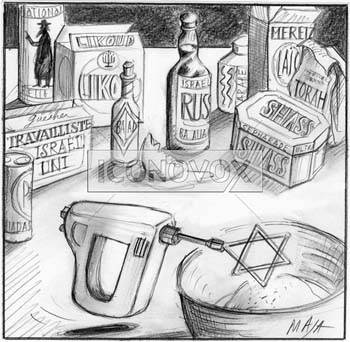 Emiettement des partis à la Knesseth, dessin de Maja, réf. 0006-0024