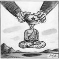 La mort du Tibet, dessin de Maja, réf. 0006-0063