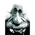 Albert Einstein, caricature de Moine, réf. 0045-0002