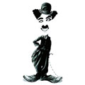 Charlie Chaplin, caricature de Moine, réf. 0045-0008