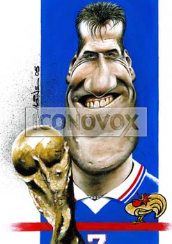 Didier Deschamps, caricature de Moine, réf. 0045-0015