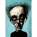 Jean-Luc Godard, caricature de Moine, réf. 0045-0035
