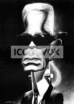 Karl Lagerfeld, caricature de Moine, réf. 0045-0041