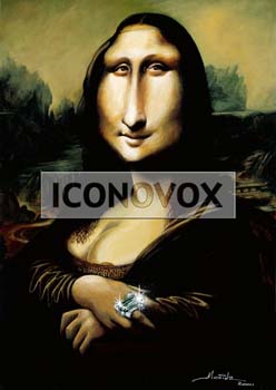 Mona Lisa, caricature de Moine, réf. 0045-0050