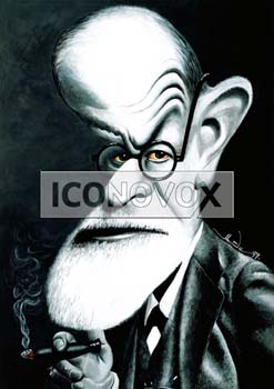 Sigmund Freud, caricature de Moine, réf. 0045-0064