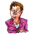 Christine Boutin, caricature de Mric, réf. 0041-0012