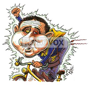 Olivier Besancenot, caricature de Mric, réf. 0041-0030