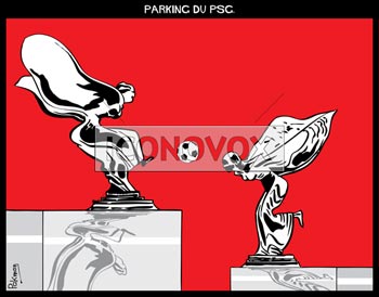 Parking du PSG, dessin de Pakman, réf. 0074-0080