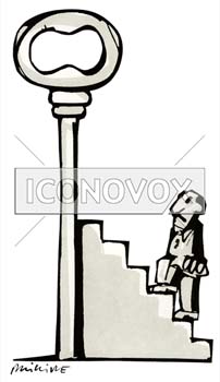 Escalier, dessin de Phillipe, réf. 0011-0538