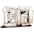Carton fort, dessin de Phillipe, réf. 0011-0701