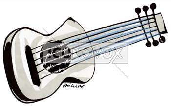 Guitare, dessin de Phillipe, réf. 0011-0883
