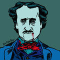 Edgar Allan Poe, caricature de Rémi Malingrëy, réf. 0038-1800