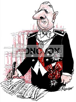 Charles de Gaulle, caricature de Rousso, réf. 0035-0020