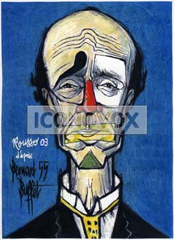 Alain Juppé, caricature de Rousso, réf. 0035-0030