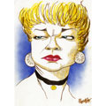 Simone Signoret, caricature de Rousso, réf. 0035-0076
