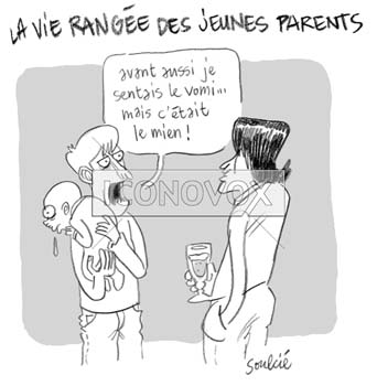 La vie rangée des jeunes parents, dessin de Soulcié, réf. 0051-0195