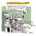 La privatisation de la santé, dessin de Soulcié, réf. 0051-0205