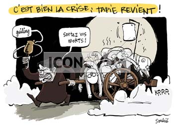 C'est bien la crise : Tapie revient!, dessin de Soulcié, réf. 0051-0259