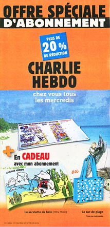 abonnement promo d'été Charlie hebdo