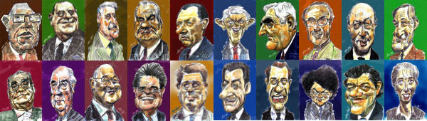 Caricatures des politiques de Daulle