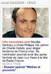 Philippe Val directeur de France-Inter