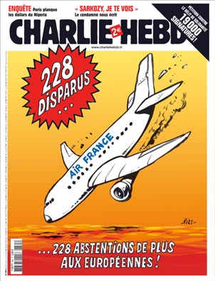 Charlie Hebdo - Une du 3 juin 2009