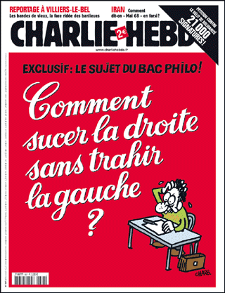 Charlie-Hebdo - Une du 17 juin 2009