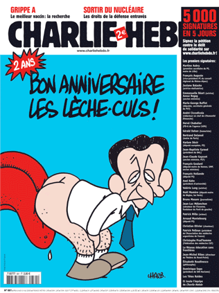 Une Charlie Hebdo - Bon anniversaire les lèche-culs !