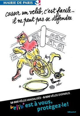 Cabu - affiche velib