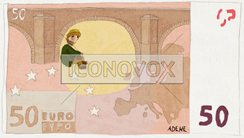 Les oubliés de l´économie européénne, dessin de Adene, réf. 0075-0019